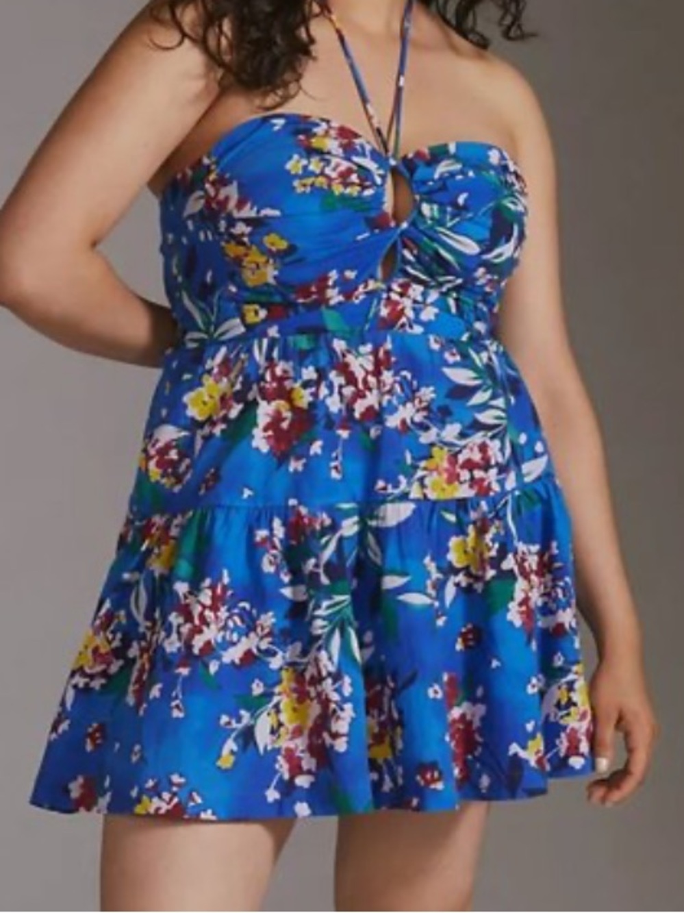 Adorable Anthropologie Blue Floral Sundress